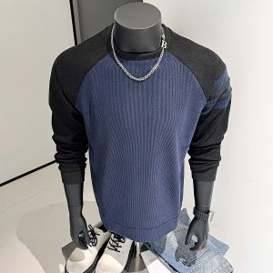 เสื้อฮู้ดแขนยาวลำลองสำหรับผู้ชาย ฤดูใบไม้ผลิและฤดูใบไม้ร่วง ทรงหลวม ปกติ ไม่มีแบรนด์ วัสดุอื่นๆ ไม่มีป้ายราคา