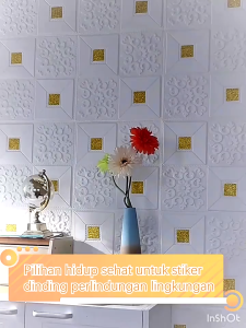 Wallpaper Dinding 70*70cm Ceiling Wallpaper Sticker Dinding Busa 3D Desain Wallpaper Perekat Bata 3D Stiker Dinding Walpaper Dinding