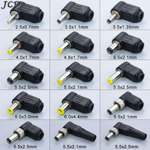 DC Power Male Plug Jack Adapter Welding Connector 90 Degree 2.5x0.7 3.5x1.35 4.0x1.7 4.8x1.7 5.0x3.0 6.0x4.4 5.5x2.1 5.5x2.5 MM