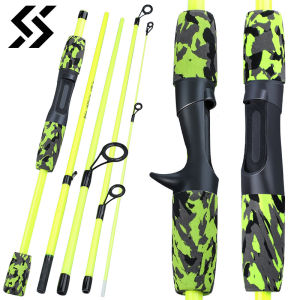 Sougayilang New 5 Section Portable Travel Fishing Rod Ultralight Weight Eva Handle Spinning/Casting Fishing Pole Fishing Tackle