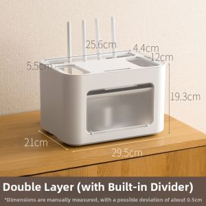 LANJIAOLUO | Router & Cable Organizer TV Box & Wireless Modem Holder
