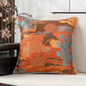 New Chinese Style Pillow Luxury Sensation National Wind Mountain Water Painting Embroidery Soft Cushion Sofa Pillow Cover