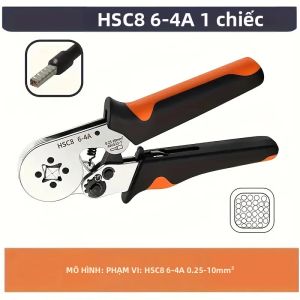 Kìm Bấm Kim Loại HSC8 6-4A/6-6A Với Bộ Dụng Cụ Bấm Dây Ratchet Bộ Dụng Cụ Bấm Đầu Cos Bộ Kết Nối Dây 200-2120 Chiếc Thép Carbon