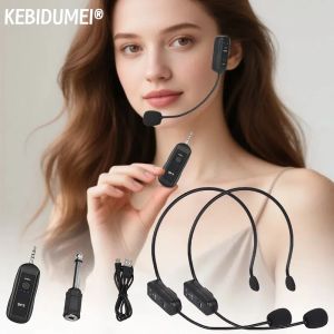 KEBIDU | 2.4G Wireless Microphone For Voice Amplifier Headset High Fidelity Smart Noise Cancelling Plug Play For Karaoke Speaker Mic