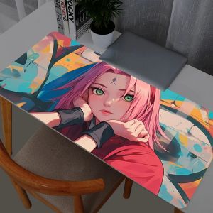 Bandai | Naruto Sakura Haruno Mouse Pad Anime Mouse Pads Gaming Accessories Mousepad Gamer PC Completo Computer Keyboard Desk Mat Varmilo
