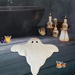 VIKAMA Halloween Bat Bath Mat Soft Absorbent Non Slip Floor Mat Entryway Bedroom Kitchen Area Rug Home Decor