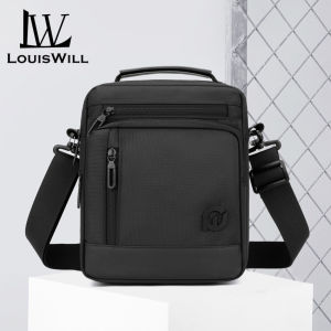 LouisWill Men Bags Mens Shoulder Bag Cross Body Bag Casual Handbag Waterproof Oxford Bag Multi-Layer Large Capacity Casual Sport Street Bag for Travel Outdoor Leisure Office
