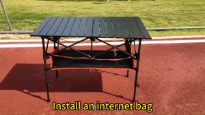 Mega Mall Portable Camping Table Outdoor Folding Table Picnic Table With Storage Bag Aluminum Alloy Adjustable Height