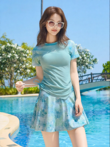 XTEP | Beach Vacation Skirted Two-Piece Modest Swimsuit