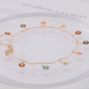 Hyl Jewelry 17A Gelang Kaki Titanium Wanita Emas Muda Perak Asli Dewasa Anti Karat Silver Kerincing Murah Krincing Korea