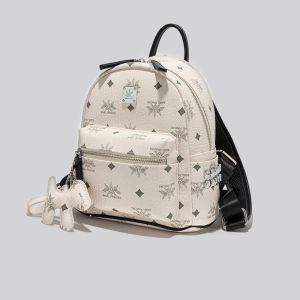 Lightweight Travel Commuter Womens Backpack Large Capacity Bookbag Dual Shoulder Straps Casual Printed PU Soft Surface