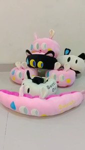 Bantal Leher Halus Lembut Terbaru Lucu/bantal leher karakter ulil mewah/bantal travel/bantal mobil