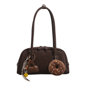 UR | Vintage Suede Boston Bag All-match Shoulder & Underarm Tote | A Great Pick for handbags for ladies Lovers