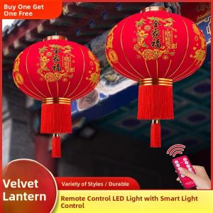 MONLEYTA | New 2025 Red Lanterns Pair Outdoor Chinese Style New Year Hanging Decorations Entrance Porch Balcony Lanterns Festive Atmosphere