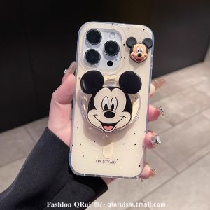 เคสโทรศัพท์มือถือลายมือ Mickey Mouse 3 มิติ ดูดซับแม่เหล็ก กระเป๋าสะพายข้าง ดูดซับแม่เหล็ก ลายการ์ตูนน่ารัก สำหรับ Apple 17 iPhone 16 pro Max