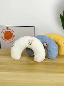 Cute Dogs Cats Little Pillows U-Shaped Neck Protector Pets Deep Sleep Pillow for Puppy Kitten Soft Fluffy Calming Toys Washable