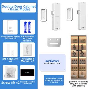 elinksmart | No Drilling Invisible Drawer Cabinet Smart Pet Cage Password Lock