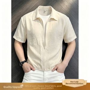 ZHUOCAN | Elegant Casual Breathable Linen Shirt Mens T-Shirt