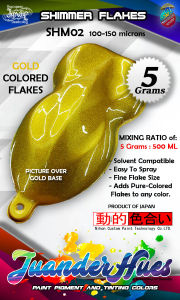 5 Grams Gold Metallic Shimmer Flakes Add-On Pigment Metal Effect SHM02 JuanderHues