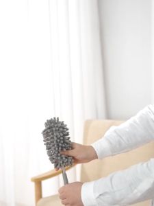 80cm Bendable Chenille Duster Retractable Extendable Brush Penyapu Sawang Habuk Sweeping Mini Microfiber Duster Ceiling Penyapu Siling Feather Microfibre Random Colour