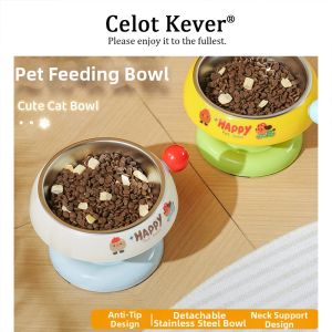 Pet Water Bowl Anti-slip & Neck-friendly Cat Bowl