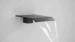 POIQIHY Matte Black Basin Faucet Bathroom Basin Sink Tap Waterfall Spout Bathtub Faucet Concealed Golden Bath Shower Tap
