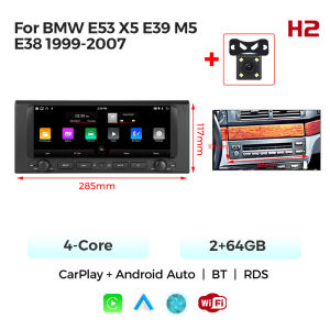 MEKEDE Wireless Carplay Android Auto Radio For BMW X5 E39 E53 1999 - 2006 GPS Navigation Multimedia Player DSP BT RDS Host unit