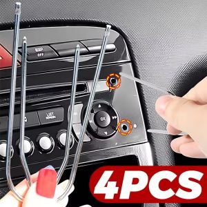 4pcs Car Stereo Key Removal Tool CD Player Removal Tool Set Car Accessories Auto Radio Stereo Removals Installation Key Kit