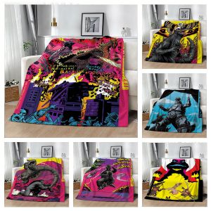 Bandai | G-Godzilla-S 2 M-Monster King Classic 3D Flannel Blanket Soft Throw Blanket Art For Home Decor Bedroom Bed Sofa Picnic Fans Gift
