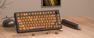 WOMIER 134 Key Walnut Wood Theme MOA Profile PBT Keycaps Dye-sublimation Customs Key caps for 61/64/68/84/75/87/96/98/104/108 Cherry MX Switch Gaming Mechanical Keyboard