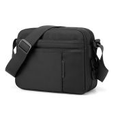 SOYT Casual Nylon Crossbody Bag Business-Style Oxford Cloth Shoulder Bag for Men with Large Capacity Zippered Main Compartment