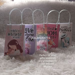 5 PCS Happy Mothers Day Gift Bags Mothers Day Party Loot Bags Paper Bags