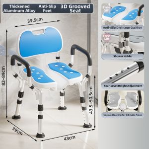 MMZECE | Foldable Anti-Slip Bath Chair