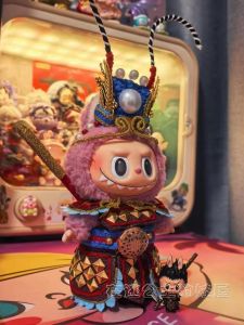 Labubu Macaron 17cm ผ้าคลุมตัวการ์ตูนยางพารา สีดำ ฮุกเกอร์ ฮุกเกอร์ ผ้าคลุมตัวการ์ตูน ผ้าฝ้าย ผ้าไนลอน ผ้าฝ้าย