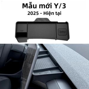 Khay Đựng Đồ Trên Taplo Tấm Silicon Bảo Vệ Màn Hình Hộp Đựng Khăn Giấy Giá Đỡ Kính Cho Tesla Model 3 Highland 2024 Dành Cho MY 2025