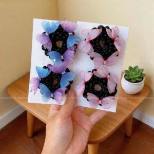 PINK EMPRESS | Dải Đeo Đầu Hoa Cụm Nơ Cho Bé Gái