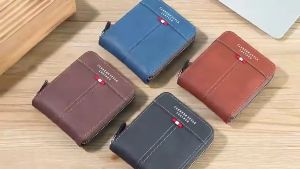 New Mens Leather Zipper Short Wallet Multi-Card Coin Purse Card Bag Card Holder Men Bags Business Wallet Dompet Lelaki Pendek Zip Beg 男士短款钱包 零錢包