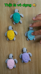 Móc Khóa Clicker Rùa Cute – Ấn Mai Kêu Click Click – Đồ Chơi Ấn Vui Tay - Fidget Toy