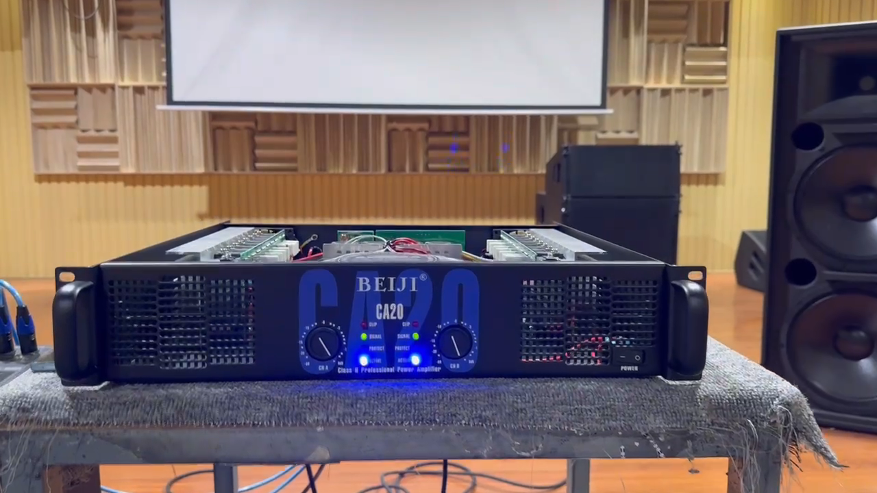 BEIJI CA20 two-channel high-power professional amplifier 8 ohm 1200Wx2 for bar performance sound amplifier