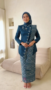 Ayu Janggan Kebaya  Payet Modern Emerald Baju Tradisional Adat Jawa Baju Wanita Wisuda Engagement Bridesmaid