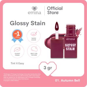 Emina Glossy Stain 3 g - Melty Gel Lip Tint Glossy Finish Tahan Lama dan Melembabkan High Pigmentation Lip Tint Ultra-Moisturizing Gel Formula - Lazada