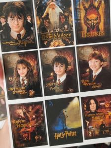 Harry Potter Retro Gold Stamping Stickers Character Hermione Dumbledore Malfoy Ron Surrounding Cane Stickers