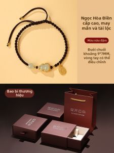 HUAKAIYUNDUO | Vòng Tay Dây Đỏ May Mắn & Thịnh Vượng Với Ngọc Hetian & Bình Hồ Lô
