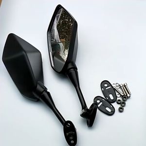 Motorcycle Universal Rearview Mirror Replacement Foldable Ninja Rearview Mirror Black