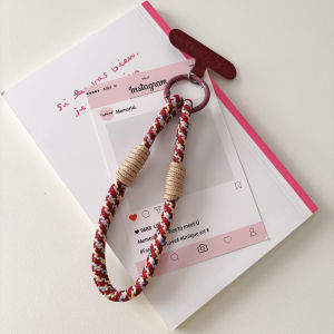 New Colorful Universal Braided Mobile Phone Lanyard Strap Cute Hanging Chain Ring Cord With Patch Wrist Strap Phone Detachable
