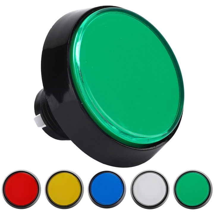 Big Rpund Game Console Supplies 60mm Big Round Flat Button with LED Light 3βFoot ...