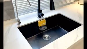 Durable Sink Caddy Sponge Holder Small Kitchen Bathroom Metal Organizer Liquid Dish Drainer Sink Faucet Rack Shower Convenient