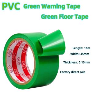 PVC green warning tape width 4.5cm long 16M red and white pvc demarcation tape zebra floor tape warning landmark sticker ground fire building shopping mall workshop 5S delineation area tape