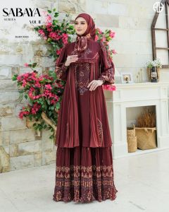 Gamis Syari set SABAYA SERIES By Agoest Hanggono Bisa COD