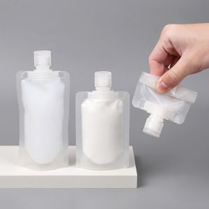 10pcs 30/50/100ml Travel Empty Squeeze Bag Reusable Pouches Leakproof Shampoo Lotion Dispensing Cosmetic Storage Container